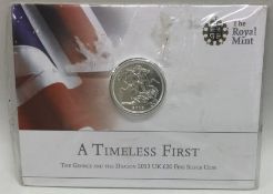 A Royal Mint George and The Dragon proof silver £2