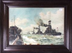 M K BARNETT: A framed and glazed World War 1 paint