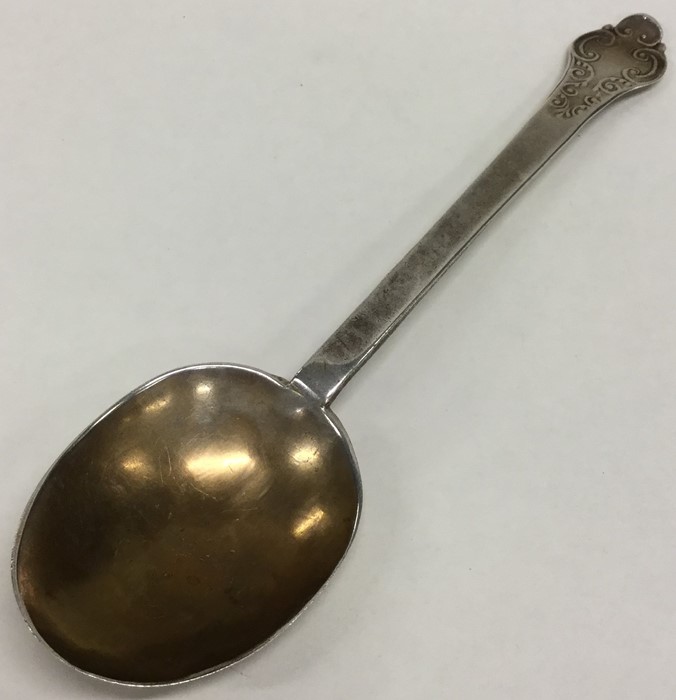 An early silver dog nose spoon with rat tail and s - Image 2 of 2