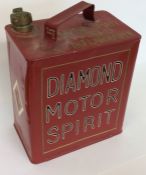 A "Diamond Motor Spirit" fuel can. (1).
