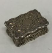 A rectangular vinaigrette with silver gilt interio