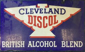 A large rectangular "Cleveland Discol British Alco