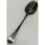 A Georgian Hanoverian silver tablespoon. London. B