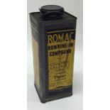 A 1 1/2 pint can of "Romac Running-In Compound wit