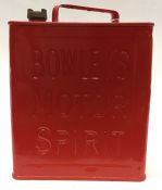 A "Bowley's Motor Spirit" fuel can. (1).