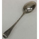 A Georgian Hanoverian silver tablespoon with shell