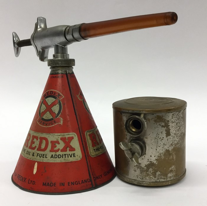 A "Redex" metal canister together with a conical s - Image 2 of 2