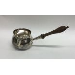 A Georgian miniature silver brandy pan on flat bas