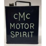 A "CMC Motor Spirit" fuel can. (1).