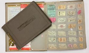 A folder containing old British Rail tickets. Est.