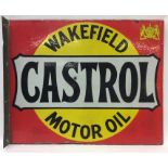 A rectangular "Wakefield Castrol Motor Oil" double