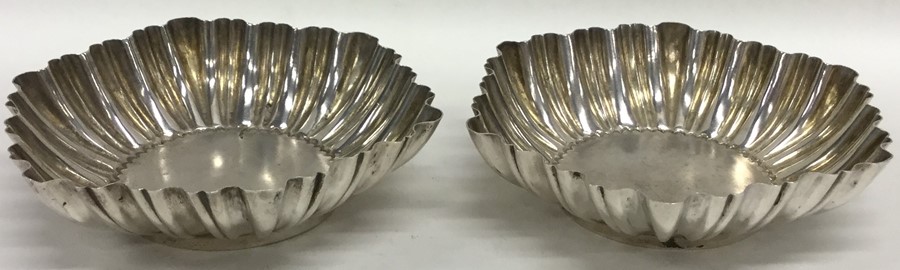 A pair of fluted silver sweet dishes on pedestal b - Image 2 of 2