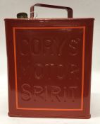 A "Cory's Motor Spirit" fuel can. (1).