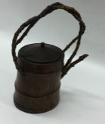 An unusual Oriental teapot with textured body. Est