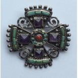 MATL SALAS OF MEXICO: A circular Mexican brooch mo