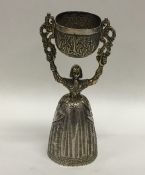 A silver gilt wager cup of typical form. London. B