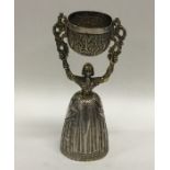 A silver gilt wager cup of typical form. London. B