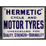 A rectangular "Hermetic Cycle and Motor Tyres Unex