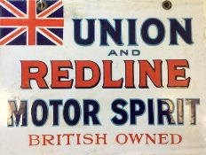 A rectangular "Union and Redline Motor Spirit Brit