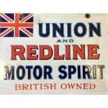 A rectangular "Union and Redline Motor Spirit Brit