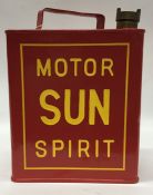 A "Motor Sun Spirit" fuel can. (1).