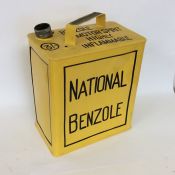 A "National Benzole" fuel can. (1).