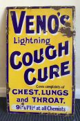 A rectangular "Veno's Lightning Cough Cure Cures C