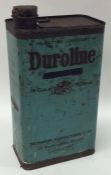 A "Duroline Motor Oil" lubricant can. (1).