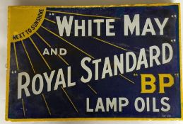 A rectangular "White May and Royal Standard BP Lam