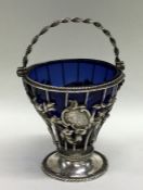 An attractive Georgian silver swing handled basket