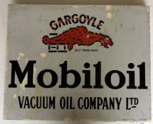 A rectangular "Gargoyle Mobiloil Vacuum Oil Compan