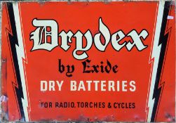 A rectangular "Drydex by Exide Dry Batteries For R
