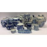 A large collection of good blue and white Spode an