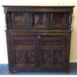 A good early Georgian four-door oak court cupboard