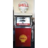 A rare and unusual full size Shell petrol pump dec