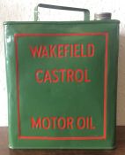 A "Wakefield Castrol Motor Oil" fuel can. (1).