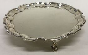 A good quality pie crust silver waiter. London. By