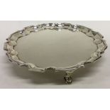 A good quality pie crust silver waiter. London. By