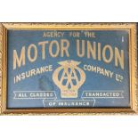 A rectangular "AA Motor Policies Agency For The Mo