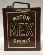 A "Motor Mex Spirit" fuel can. (1).