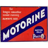 A large rectangular "Price's Motorine Motor Oils"