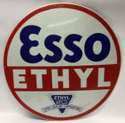 A large "Esso Ethyl" single-sided metal and enamel