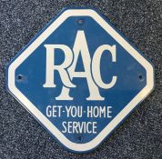 An "RAC Get-You-Home-Service" metal sign. Approx.