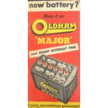 A small rectangualr "Oldham 'Major' and Start With