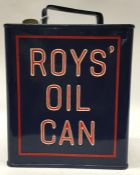 A "Roy's Oil Can" fuel can. (1).