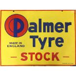 A "Palmer Tyre Stock" double-sided metal and ename
