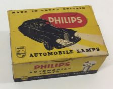 A box of Philips Automobile lamp bulbs.