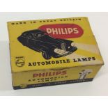 A box of Philips Automobile lamp bulbs.