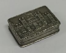 A rare silver castle top vinaigrette depicting Win