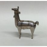 An unusual Continental silver figure of a Llama. A
